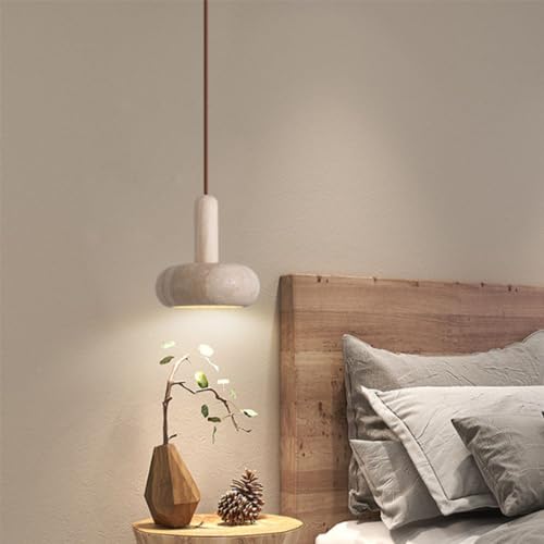 YKSJDFH Wabi-Sabi Decken-Hängelampen, robuste, langlebige Travertin-Hängelampe, Naturstein-Schatten-Pendelleuchte mit Baumstamm-Aufhängungsbeleuchtung, Mini-Pendelbeleuchtung für Kücheninsel, Esszimme YKSJDFH Wabi-Sabi Decken-Hängelampen, robuste, langlebige Travertin-Hängelampe, Naturstein-Schatten-Pendelleuchte mit Baumstamm-Aufhängungsbeleuchtung, Mini-Pendelbeleuchtung für Kücheninsel, Esszimme von YKSJDFH