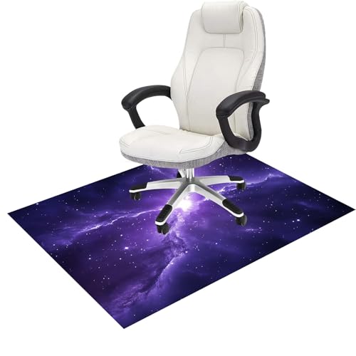 Bodenschutzmatte Bürostuhl, rutschfest Stuhlmatte Gaming Bürostuhl Teppich, Schützt die Beine(A,90 * 120cm) von YKWLKJ
