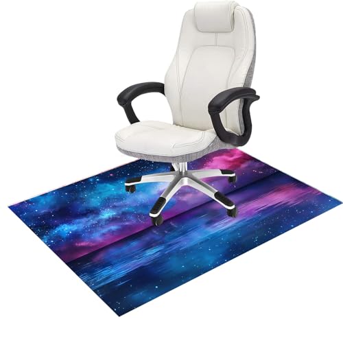 Bodenschutzmatte Bürostuhl für Büro, rutschfeste Schreibtischstuhl Unterlage für Schlafzimmer, Kratzfeste Gaming Teppiche für Hartholzböden(B,140 * 160cm) von YKWLKJ