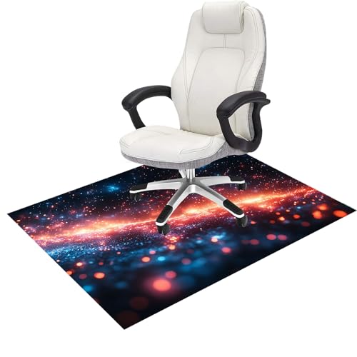 Bodenschutzmatte Bürostuhl für Hartböden, rutschfest Gaming Teppich Rechteckig Bodenmatte(A,100 * 140cm) von YKWLKJ