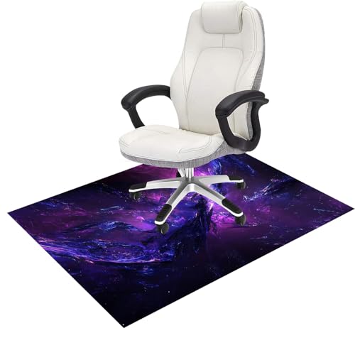 Rectangular Bürostuhl Unterlage, Gaming Teppich Stuhlunterlage für Hartböden, Beautifully Patterned(A,110 * 150cm) von YKWLKJ