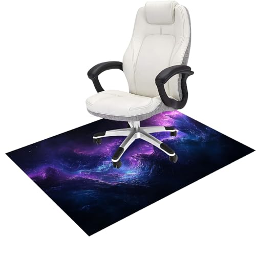 Rectangular Bürostuhl Unterlage, Gaming Teppich Stuhlunterlage für Hartböden, Beautifully Patterned(C,90 * 140cm) von YKWLKJ