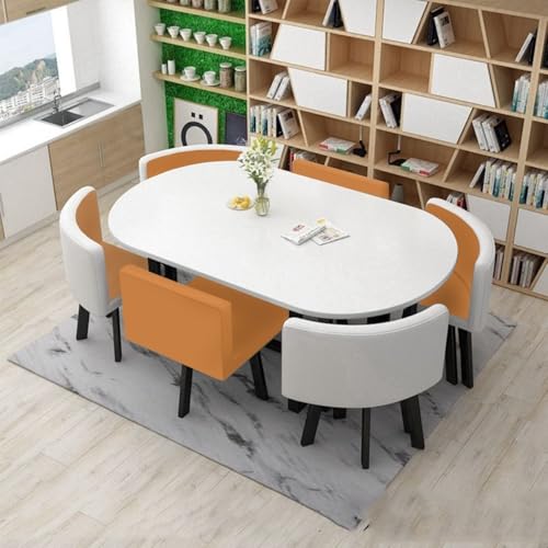 YKWLKJ 90 * 150cm Esstisch Konferenztisch mit Metallrahmen, Empfang Couchtisch Gummi Anti-Rutsch-Pads(Light Brown) von YKWLKJ