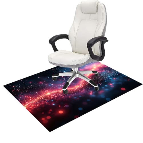 rutschfest Gaming Teppich, Kratzfest Rechteckig Bodenschutzmatte Bürostuhl Unterlage für Büro, Hotel(B,90 * 120cm) von YKWLKJ