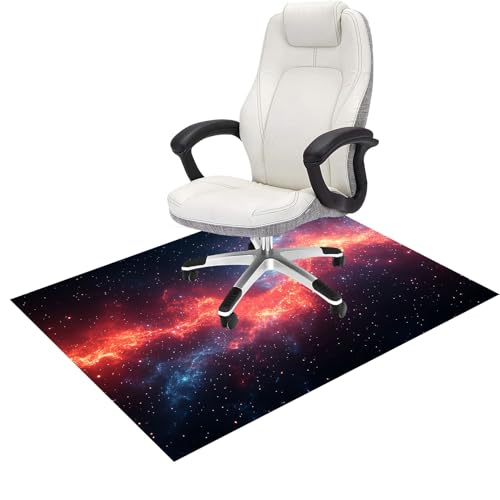 rutschfest Gaming Teppich, Kratzfest Rechteckig Bodenschutzmatte Bürostuhl Unterlage für Büro, Hotel(D,140 * 160cm) von YKWLKJ