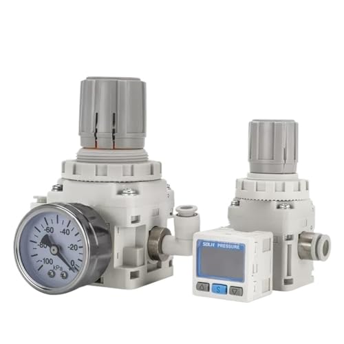 YKYNCJJT Präzisions-Druckregler IRV10/IRV20-C06/C08 IRV10-C06 IRV20-C06 Regler-Druckminderventil mit Halterungsmanometer(IRV10-C06 T2) von YKYNCJJT