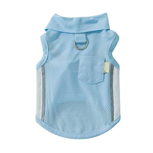 Sommer Hundekleidung Sommer Welpenkleidung Dünne Weste Mit Leine-Blau-S Sommer Hundekleidung Sommer Welpenkleidung Dünne Weste Mit Leine-Blau-S von YLCYDLYU