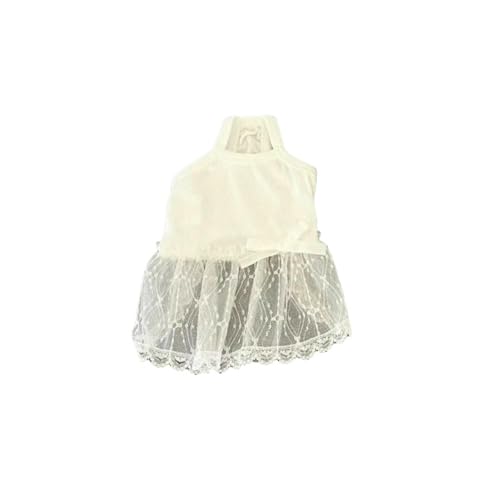Sommer Hundekleidung Spitzenrock Haustier Sommermode Hundekleid Weste Kleidung-Weiß-M von YLCYDLYU