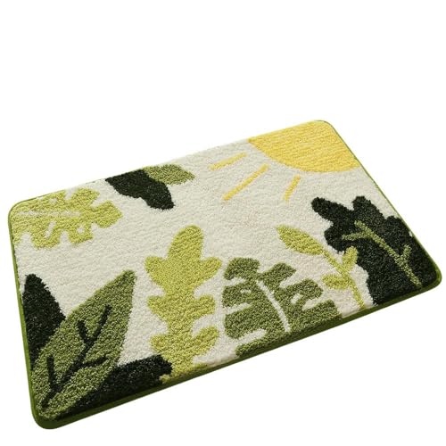 YLCYDLYU Badezimmerteppich Badezimmer-Toilettenmatte, Dicker Plüschteppich, Wasserabsorbierende Fußmatte Mit Großer Kapazität-01-50x80cm von YLCYDLYU