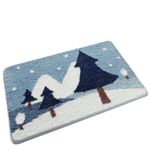 YLCYDLYU Badezimmerteppich Badezimmer-Toilettenmatte, Dicker Plüschteppich, Wasserabsorbierende Fußmatte Mit Großer Kapazität-07-50x80cm von YLCYDLYU
