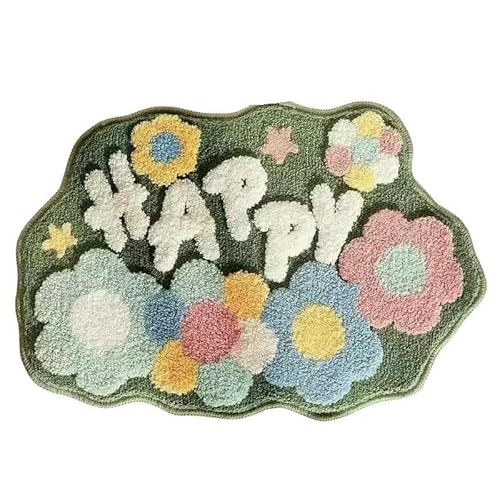 YLCYDLYU Badezimmerteppich Minimalistische Badezimmer-Bodenmatte Im Pastoralen Stil, Saugfähiger Teppich Für Die Eingangstür, Eingangsmatte Für Das Badezimmer-A1-40 * 60cm von YLCYDLYU