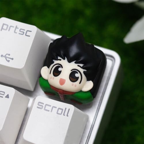 YLEAFUN Gon Freecss Keycaps Anime Esc Custom Tastenkappen Harz Anime Figur Benutzerdefinierte Tastenkappen Für MX Schalter Mechanische Keyboard von YLEAFUN