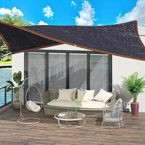 90% Sonnenschutztuch für den Außenbereich, Sonnenschutznetz, 3 m, 6 m, 9 m, 12 m, 15 m, Sichtschutz für Schattenabdeckungen, Wärmedämmnetz für Teiche, Garten-Schattennetzplane (3 m x 7,6 m) von YLFFFZXK