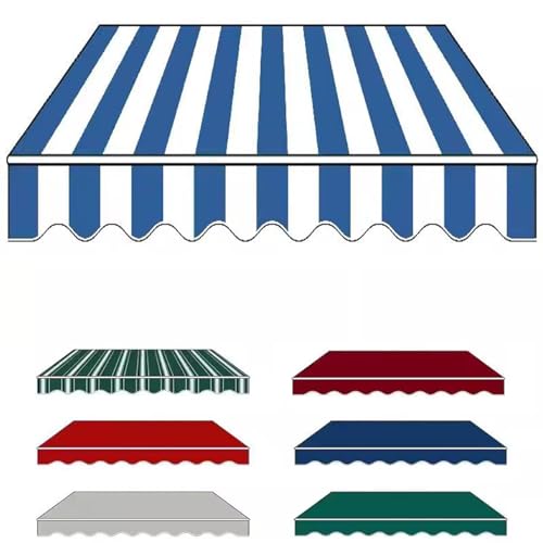 Einziehbares Markisendach (nur Stoff), Ersatz-Sonnenschutzplane, UV-beständiges Polyestergewebe, Terrassenüberdachung, Sonnenschutz für den Außenbereich, Schutz für Hof, Terrasse (Größe: 2,0 von YLFFFZXK
