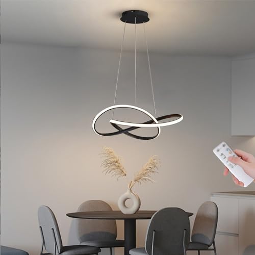 YLFXL 30W Pendelleuchte Esstisch, Ø50cm Küchenlampe Hängend Dimmbar mit Fernbedienung, LED Pendelleuchte Höhenverstellbarer, Moderne Hängelampe Led Esszimmerlampe für Esszimmer Wohnzimmer Küche von YLFXL