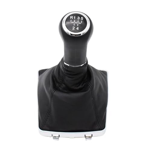 YLHMG 5/6 Gang Auto Schaltknauf Abdeckung, for Opel, for Vauxhall, Astra H 2005-2009 Lever Stick Gaitor Boot Schaltsack(BLACK 5-Speed) von YLHMG