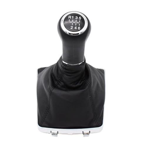 YLHMG 5/6 Gang Auto Schaltknauf Abdeckung, for Opel, for Vauxhall, Astra III H 2005-2009 Lever Stick Gaitor Boot Schaltsack(BLACK 6 speed) von YLHMG