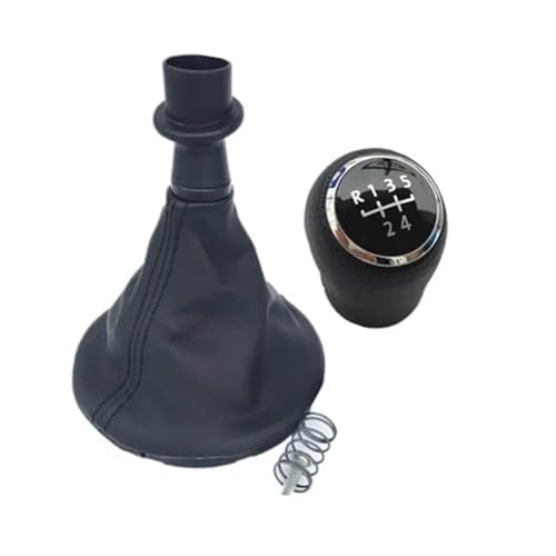 YLHMG 5-Gang-Auto-Schaltknauf-Manschettenabdeckung, for VW, Transport T5 .1 T6 2003–2015, Schalthebelmanschette Schaltsack(BLACK Black 5 Speed) von YLHMG