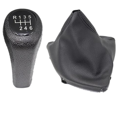 YLHMG LHD Left Drive Car Shift Schaltknauf Hebel Gaitor Boot Cover, for, 1 Series E81 E82 E87 E88 Gearstick Gaiter Manual Schaltsack(BLACK 6 speed set) von YLHMG