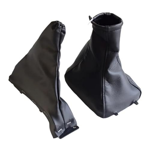 YLHMG Manuelle 5-Gang-Schaltknaufabdeckung, for Vauxhall, for Opel, Astra II G Zafira A 1998–2010, Auto-Styling-Hebel mit Ledermanschette Schaltsack(BLACK 2Pcs) von YLHMG
