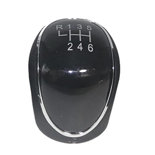 YLHMG Schaltknaufhebel-Schaltergriff aus Leder, for Ford, S-MAX I MK1 II MK2 2006–2021, manueller Getriebegriff, 5 6 Gänge Schaltsack(BLACK R 1 2 3 4 5 6) von YLHMG