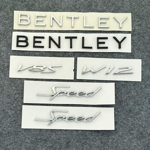 3D Emblem Aufkleber für Bentley Continental GT/Continental GTC/Flying Spur/Bentayga, Heckkoffer Abzeichen Auto Karosserie Logo Fenster Aufkleber Aufkleber Außen Styling Dekoration,7 von YLINNB