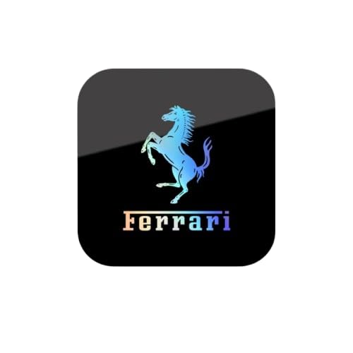 3D Emblem Aufkleber für Ferrari 12Cilindri / 296 / SF90 /F80 /Roma/Purosangue/ F244, Heckkoffer Abzeichen Auto Karosserie Logo Fenster Aufkleber Aufkleber Außen Styling Dekoration,A von YLINNB