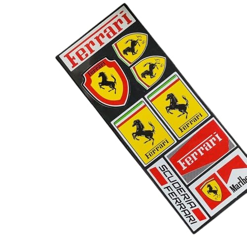 3D Emblem Aufkleber für Ferrari 12Cilindri / 296 / SF90 /F80 /Roma/Purosangue/ F244, Heckkoffer Abzeichen Auto Karosserie Logo Fenster Aufkleber Aufkleber Außen Styling Dekoration von YLINNB