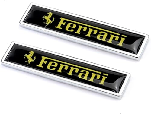 3D Emblem Aufkleber für Ferrari 12Cilindri / 296 / SF90 /F80 /Roma/Purosangue/ F244 2pcs, Heckkoffer Abzeichen Auto Karosserie Logo Fenster Aufkleber Aufkleber Außen Styling Dekoration von YLINNB