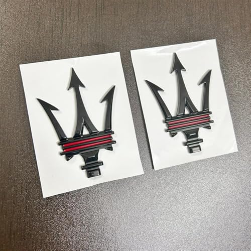 3D Emblem Aufkleber für Maserati Levante/Ghibli/Quattroporte/MC20/Alfieri/Grecale/GranTurismo/GranCabrio, Heckkoffer Abzeichen Auto Karosserie Logo Fenster Aufkleber Aufkleber Außen Styling Dekoration von YLINNB