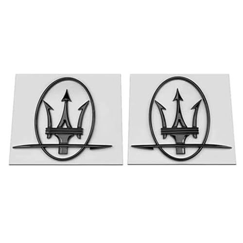 3D Emblem Aufkleber für Maserati Levante/Ghibli/Quattroporte/MC20/Alfieri/Grecale/GranTurismo/GranCabrio, Heckkoffer Abzeichen Auto Karosserie Logo Fenster Aufkleber Aufkleber Außen Styling Dekoration von YLINNB