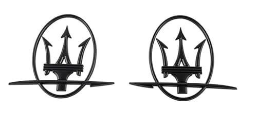 3D Emblem Aufkleber für Maserati Levante/Ghibli/Quattroporte/MC20/Alfieri/Grecale/GranTurismo/GranCabrio, Heckkoffer Abzeichen Auto Karosserie Logo Fenster Aufkleber Aufkleber Außen Styling Dekoration von YLINNB