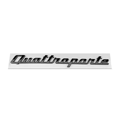 3D Emblem Aufkleber für Maserati Quattroporte/Quattroporte GT S/Trofeo, Heckkoffer Abzeichen Auto Karosserie Logo Fenster Aufkleber Aufkleber Außen Styling Dekoration,Black von YLINNB