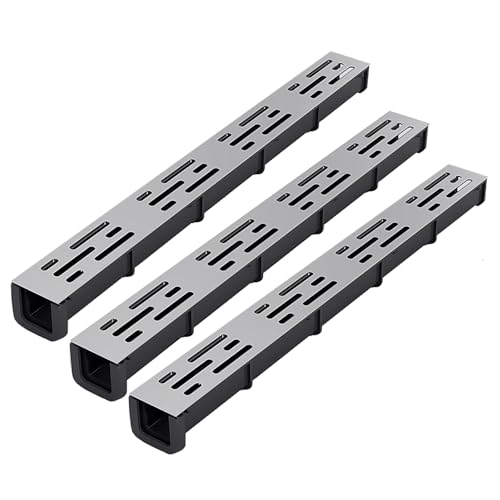 Entwässerungsrinne Abdeckung Wasserkanal-Dachrinne Für Den Außenbereich, Hof Und Terrasse, U-förmige Entwässerungsrinne Mit Rost Aus Edelstahl, Breiter Linearer Regenwassergraben(3 pack,5x4cm(2x1-3/5" Entwässerungsrinne Abdeckung Wasserkanal-Dachrinne Für Den Außenbereich, Hof Und Terrasse, U-förmige Entwässerungsrinne Mit Rost Aus Edelstahl, Breiter Linearer Regenwassergraben(3 pack,5x4cm(2x1-3/5" von YLLFFLL