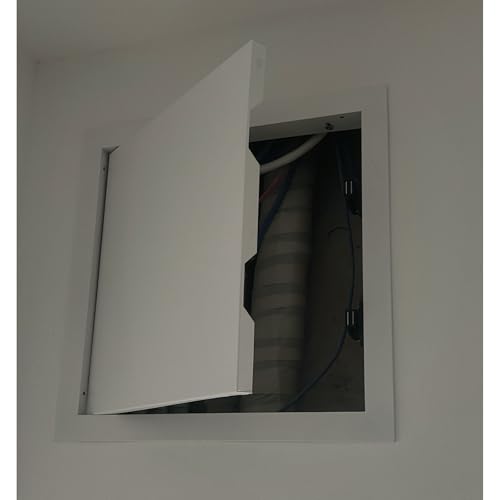 Revisionsklappe revisionstür 200 x 200/300 x 300, 25 x 25, 15 x 15, flächenbündige Montage, Sanitär-Revisionsklappe für Trockenbau, Zugangstür(White,400x350mm/16x14in) von YLLFFLL