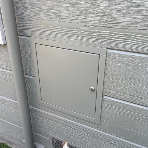 Revisionsklappe revisionstür Abschließbare Zugangsklappe Aus Aluminiumlegierung, Inspektionstür Für Schaltkästen Mit Schlüssel, Abdeckplatte Für Dachbodenluke An Decke/Wand(28x25cm(11x10in)) von YLLFFLL