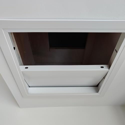 Revisionsklappe revisionstür Deckenzugangsplatte in Palettenform 15 x 15/20 x 20, Dachbodenluke aus Aluminiumlegierung für Trockenbau/Duschraum(White,30x15cm/12x6in) von YLLFFLL