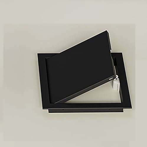 Revisionsklappe revisionstür Magnetische Saugzugangsklappe 15x15/20x20, Dachbodenluke aus Aluminiumlegierung für Trockenbau/Wand, Inspektionstüren mit Klickmechanismus(Black,40x40cm/16x16in) von YLLFFLL