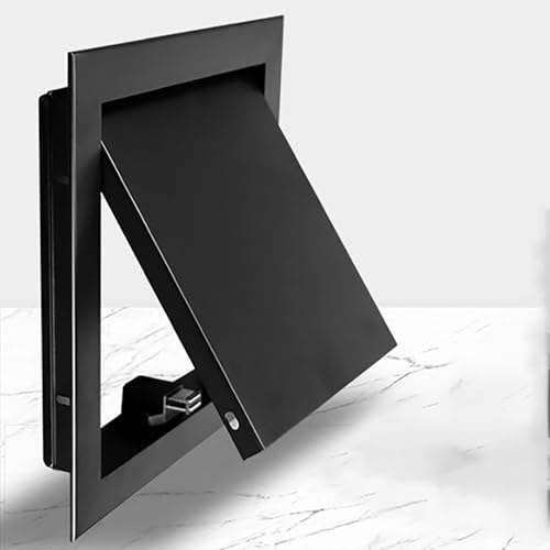 Revisionsklappe revisionstür Revisionsklappe Mit Aluminiumrahmen 24x20/30x30/30x40, Revisionsklappe Für Trockenbau/Decke, Klick-Fit, Magnetische Bündige Revisionstüren(Black,17x30cm(7x12in)) von YLLFFLL