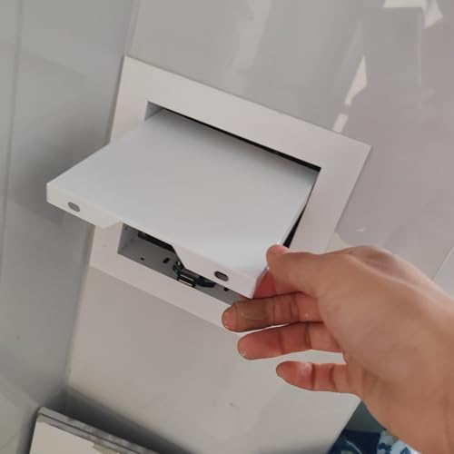 Revisionsklappe revisionstür Revisionsklappe Mit Aluminiumrahmen 24x20/30x30/30x40, Revisionsklappe Für Trockenbau/Decke, Klick-Fit, Magnetische Bündige Revisionstüren(White,49x30cm(19x12in)) von YLLFFLL