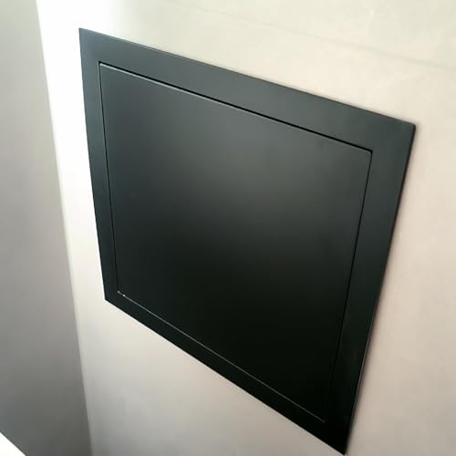 Revisionsklappe revisionstür Zugangsklappe Aus Aluminiumlegierung 24x20/24x40/30x40, Verdeckte Zugangstüren Für Decken/Trockenbauwände, Große Flächenbündige Inspektionsluke(Black,20x35cm(8x14in)) von YLLFFLL