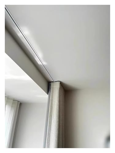 gardinenschiene vorhangschiene vorhangschienensyst Verdeckte Vorhangschiene Zur Deckenmontage, Aluminium Verdeckte Eingebettete Vorhangschiene Raumtrenner, Eingelassenes Raumtrennsystem Mit Privatsphä von YLLFFLL