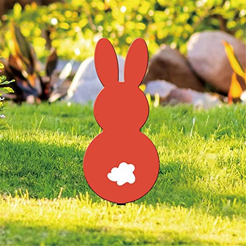 Gartenstecker Gartendeko Osterhas Garten Hasen Deko Osterdeko für Draußen Stecker Ostern Acryl Ostern Kaninchen Statue Ornament Frühlingsdeko Osterhasen Figuren Osterdekoration Außen (C-i, One Size) von YLLQXI