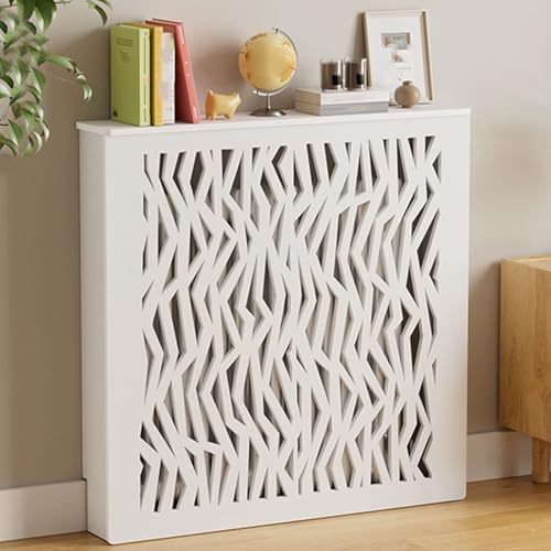 Heizkörper Abdeckung Oben Heizkörperverkleidung Dekorativer Schrank aus PVC für Haushalt Wohnzimmer Schlafzimmer(80x80x15cm/31x31x6in) von YLLSMGS