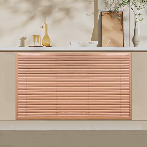 Heizkörper Verkleidung Heizungsverkleidung mit Lamellendesign Hohl Schnell Montierbar für Homeoffice Schlafzimmer Flur(Brown,120x60cm/47x24in) von YLLSMGS