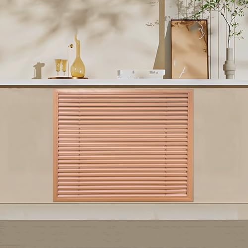 Heizkörper Verkleidung Heizungsverkleidung mit Lamellendesign Hohl Schnell Montierbar für Homeoffice Schlafzimmer Flur(Brown,90x60cm/35x24in) von YLLSMGS