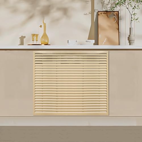 Heizkörper Verkleidung Heizungsverkleidung mit Lamellendesign Hohl Schnell Montierbar für Homeoffice Schlafzimmer Flur(Yellow,90x60cm/35x24in) von YLLSMGS