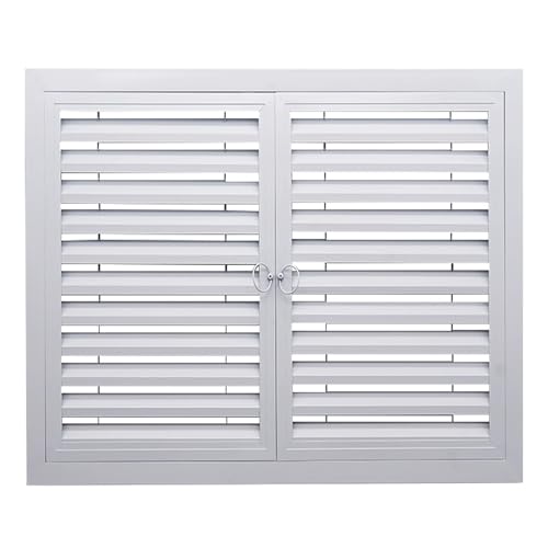 Heizkörperverkleidung Heizkörper Abdeckung Oben mit Integrierten Lamellen 2 Türen und Griff für Zuhause Wohnzimmer Flur(60x70cm/24x28in) von YLLSMGS