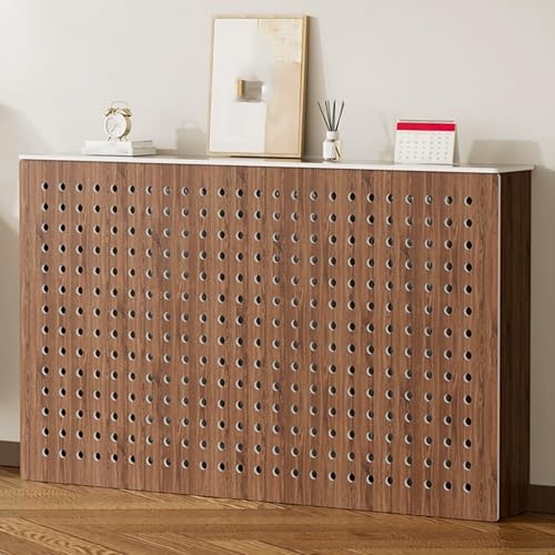 Heizkörperverkleidung Heizkörperabdeckung mit Lochplatte Ablagefläche Dekorativ für Zuhause Wohnzimmer Schlafzimmer(80x90x25cm/31x35x10in) von YLLSMGS
