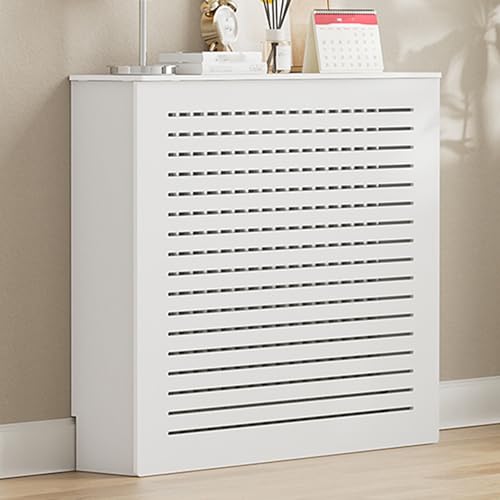 Heizkörperverkleidung Verkleidung Heizung Holzständer Lamellengitter Heizschrankregal Dekorativ für Wohnzimmer Flur(90x80x20cm/35x31x8in) von YLLSMGS